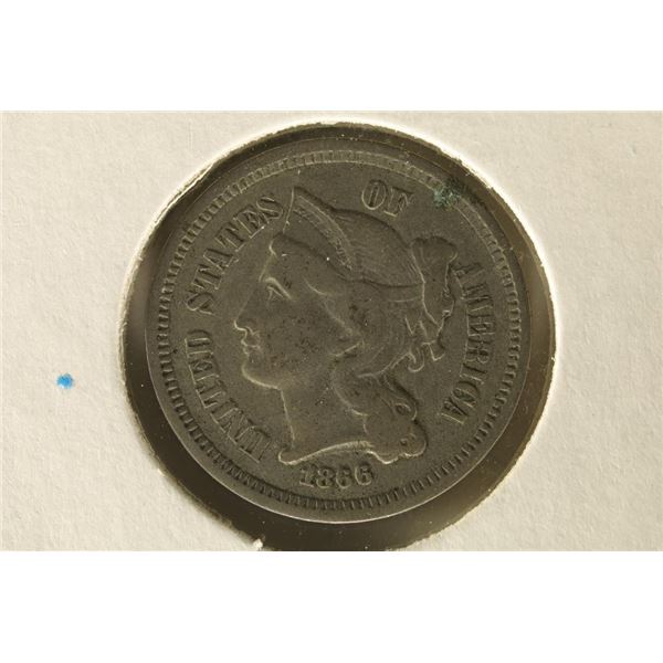 1866 THREE CENT PIECE (NICKEL)