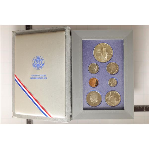 1986 US PRESTIGE PROOF SET LIBERTY WITH BOX