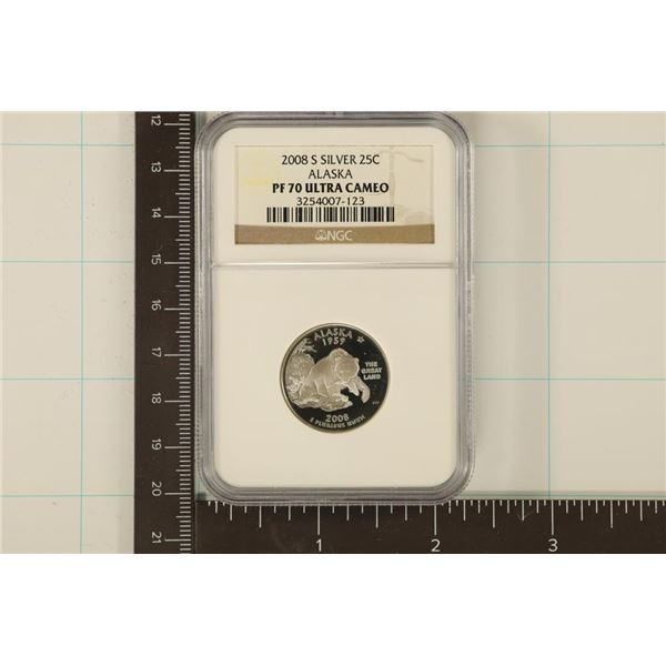 2008-S SILVER ALASKA QUARTER NGC PF70 ULTRA CAMEO