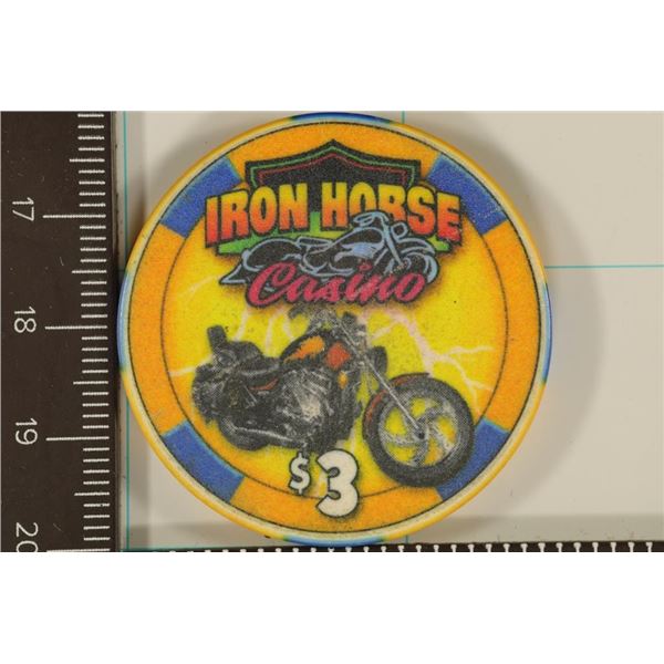 $3 IRONHORSE CASINO CHIP EVERETT, WASHINGTON