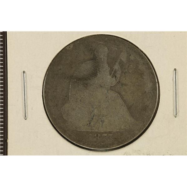 1875 US SILVER SEATED LIBERTY HALF DOLLAR