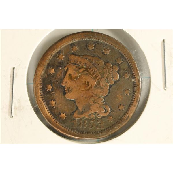 1853 US LARGE CENT VERY FINE