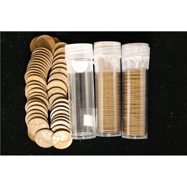 3 SOLID DATE ROLLS OF LINCOLN WHEAT CENTS: