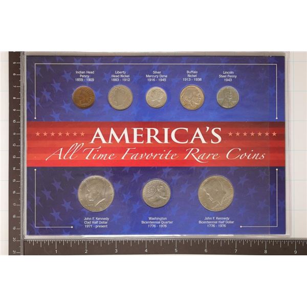 AMERICAS ALL TIME FAVORITE RARE COINS FEATURING: