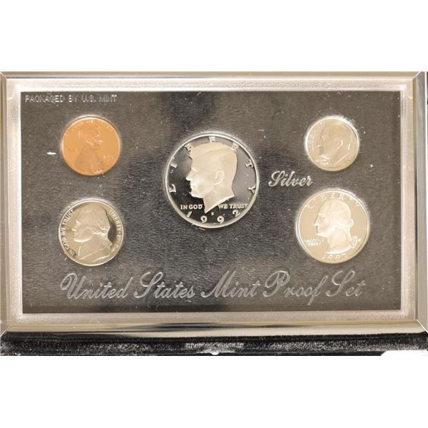 1992 US SILVER PREMIER PROOF SET (WITH BOX)