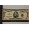 Image 1 : 1953-A US $5 SILVER CERTIFICATE BLUE SEAL CRISP