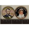 Image 1 : 2 COLORIZED COINS "ABRAHAM LINCOLN" ON BU KENNEDY