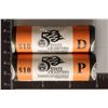 Image 1 : 2 SOLID DATE ROLLS OF 2007 MONTANA P & D QUARTERS