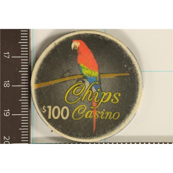 $100 CHIPS CASINO CHIP BREMERTON, WASHINGTON