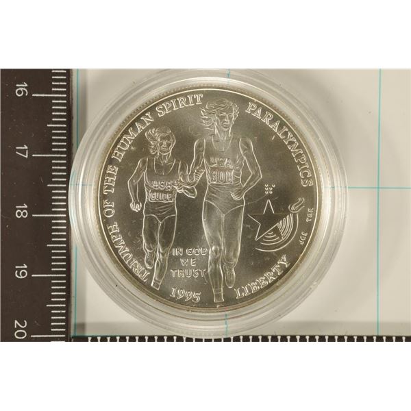 1995-D US UNC SILVER DOLLAR "PARALYMPICS"