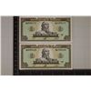 Image 1 : 2-1983 BANK OF HAITI 1 GOURDE CRISP UNC BILLS