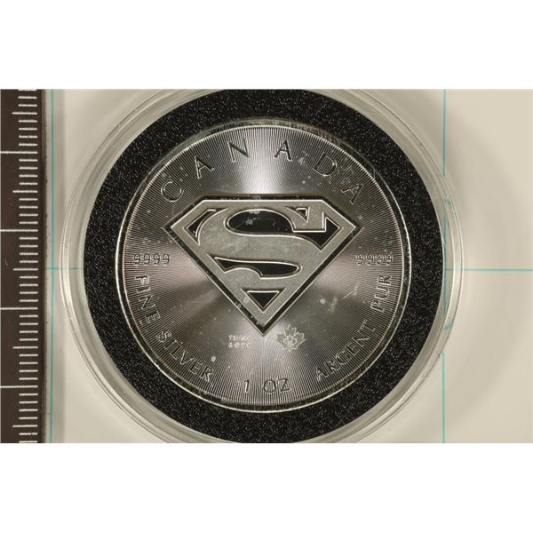 2016 CANADA $5 "SUPERMAN" WITH MAPLE LEAF PRIVY