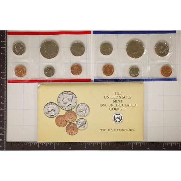 1990 US MINT SET (UNC) P/D (WITH ENVELOPE)