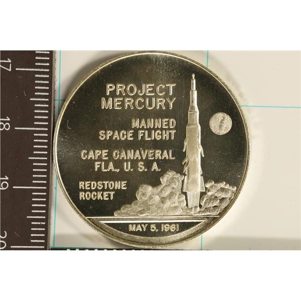 1981 PROJECT MERCURY STERLING 1 1/4'' METAL TOKEN