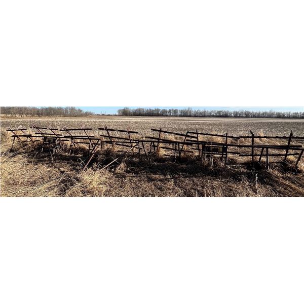 7 sec. Tine harrows c/w draw bar