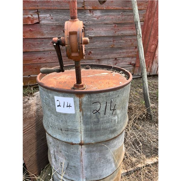 45gal Drum c/w rotary pump