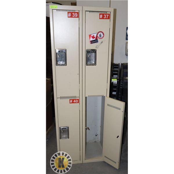 TWO LOCKER BANKS (2 DOORS EACH)