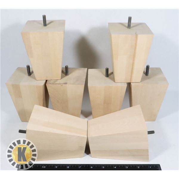 LOT OF 8 NEW FURNITURE LEGS (5  TALL EA)