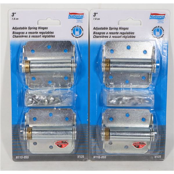 TWO PACKS (2 IN EACH PACK) 3  ADJUSTABLE SPRING