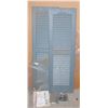 Image 1 : TWO MATCHING WINDOW SHUTTERS (APPROX 39" X 12" EA)