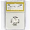 Image 1 : 1924 Mercury Silver Dime PGA MS63+ FSB