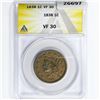 Image 1 : 1838 Large Cent ANACS VF30