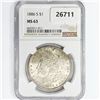 Image 1 : 1886-S Morgan Silver Dollar NGC MS63