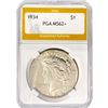 Image 1 : 1934 Silver Peace Dollar PGA MS62+