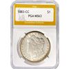Image 1 : 1883-CC Morgan Silver Dollar PGA MS63