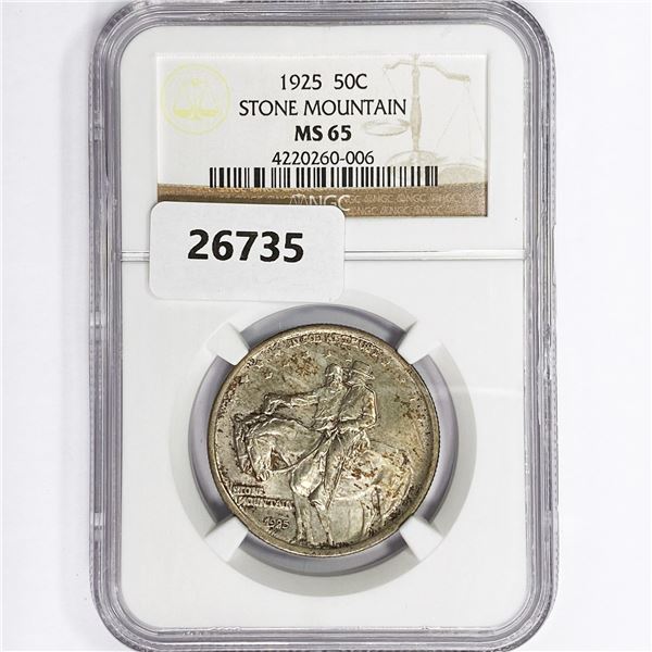 1925 Stone Mountain Half Dollar NGC MS65