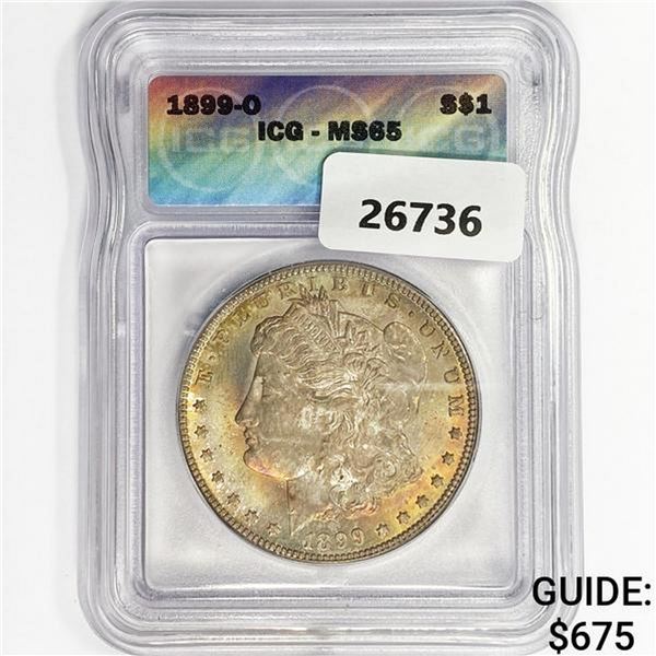 1899-O Morgan Silver Dollar ICG MS65