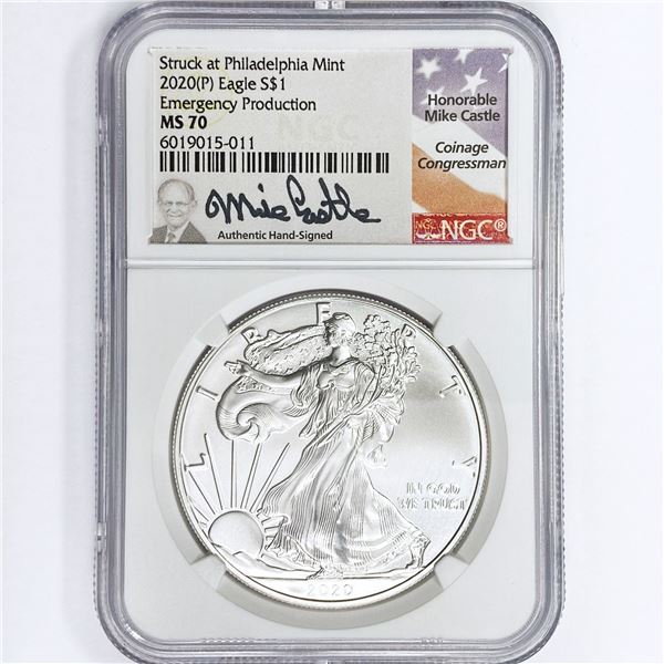 2020(P) ASE Castle Signed NGC MS70