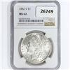 Image 1 : 1882-S Morgan Silver Dollar NGC MS62