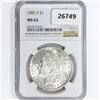 Image 1 : 1882-S Morgan Silver Dollar NGC MS62