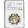 Image 1 : 1943 Walking Liberty Half Dollar NGC MS64