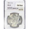 Image 1 : 1881-O Morgan Silver Dollar NGC MS63