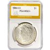 Image 1 : 1884-CC Morgan Silver Dollar PGA MS63+