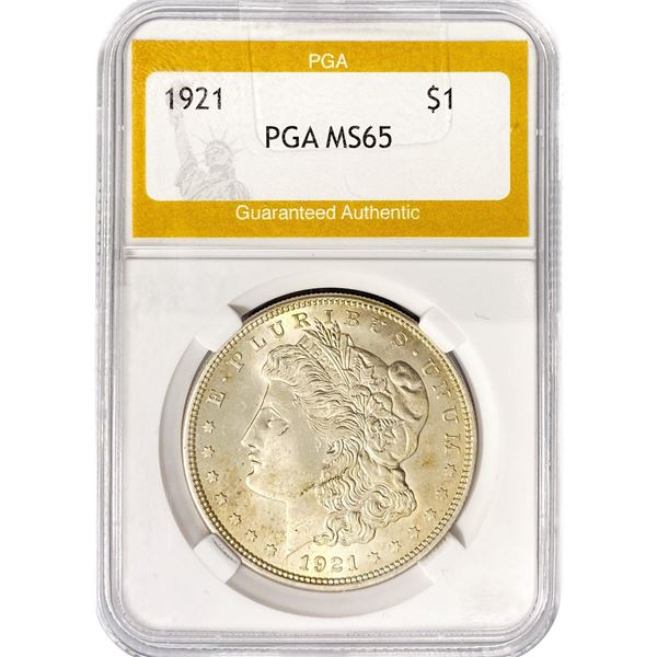 1921 Morgan Silver Dollar PGA MS65