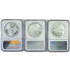 Image 2 : 2004 Set (3) American Silver Eagles NGC MS69