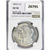 Image 1 : 1890-S Morgan Silver Dollar NGC AU58
