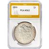 Image 1 : 1899 Morgan Silver Dollar PGA MS63