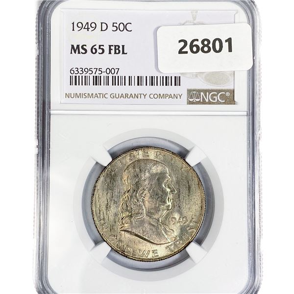 1949-D Franklin Half Dollar NGC MS65 FBL