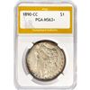 Image 1 : 1890-CC Morgan Silver Dollar PGA MS63+