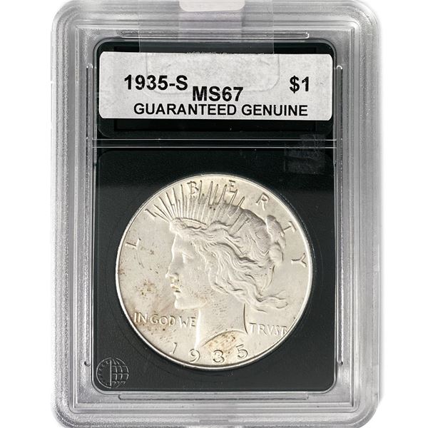 1935-S Silver Peace Dollar GG MS67