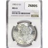 Image 1 : 1903-O Morgan Silver Dollar NGC MS61