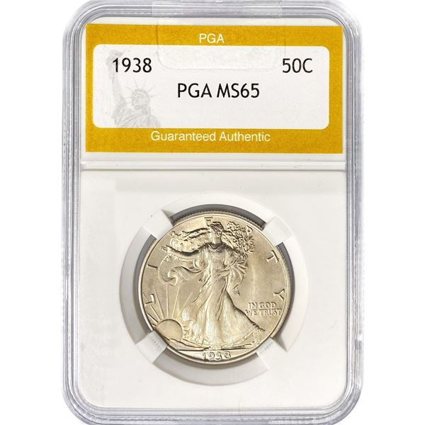 1938 Walking Liberty Half Dollar PGA MS65