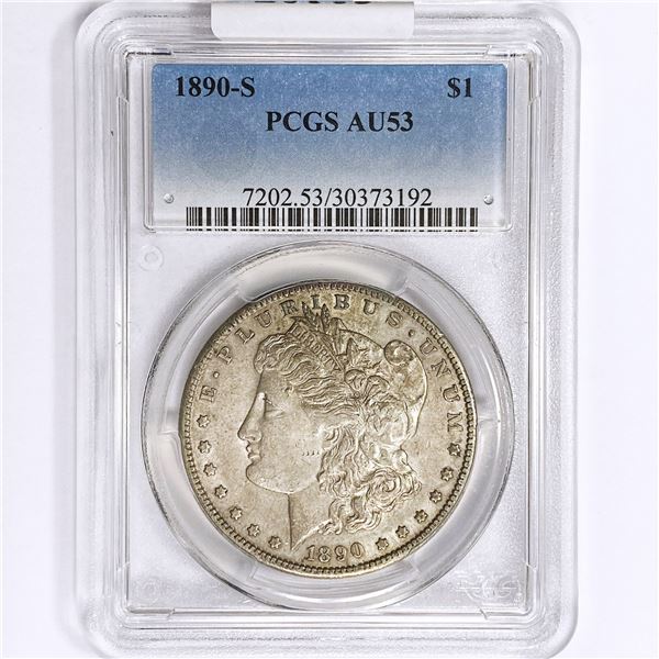 1890-S Morgan Silver Dollar PCGS AU53