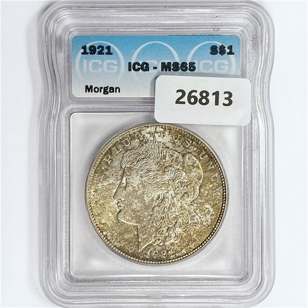 1921 Morgan Silver Dollar ICG MS65