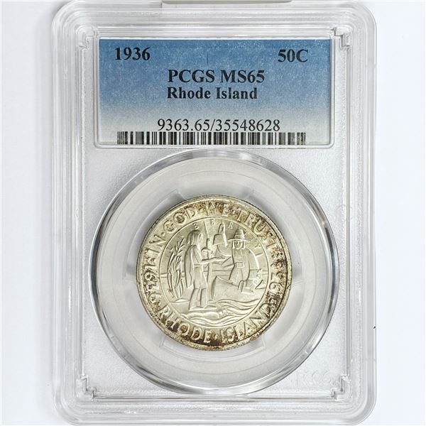 1936 Rhode Island Half Dollar PCGS MS65