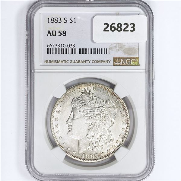 1883-S Morgan Silver Dollar NGC AU58